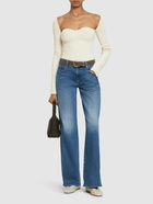 MOTHER The Mid Rise Maven Sneak Wide Jeans