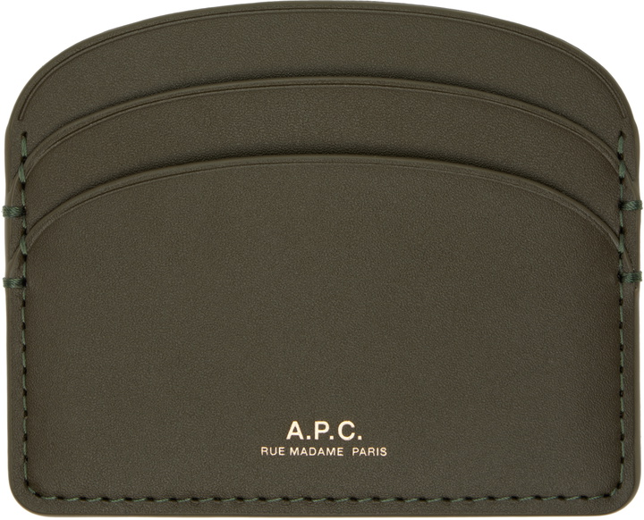 Photo: A.P.C. Khaki Demi-Lune Card Holder