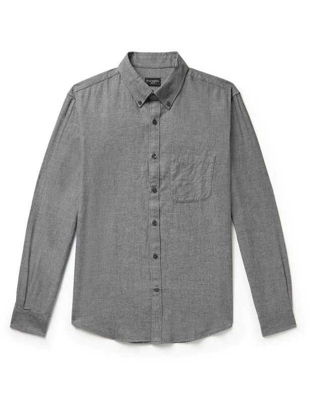 Photo: Club Monaco - Button-Down Collar Cotton-Flannel Shirt - Gray