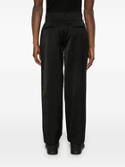 Labrum London Black Tapered-Leg Twill Weave Trousers