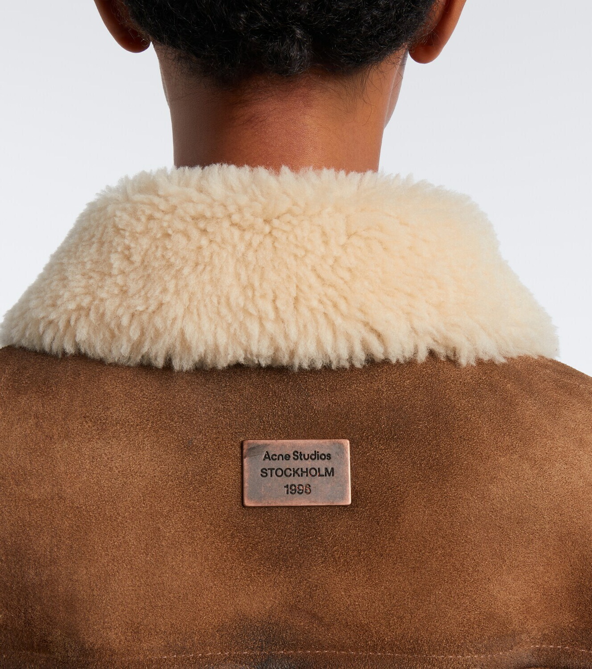 Acne Studios Shearling-trimmed suede blouson jacket