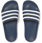 adidas Originals - Adilette Textured-Rubber Slides - Storm blue