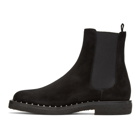 Valentino Black Valentino Garavani Suede Soul Rockstud Chelsea Boots