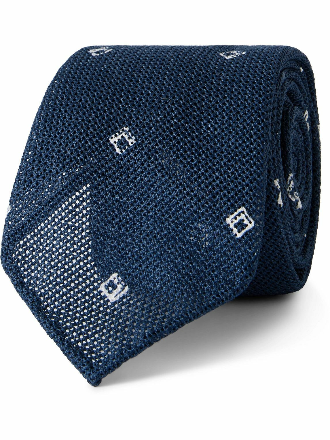 Sid Mashburn - 8cm Printed Cotton-Mesh Tie
