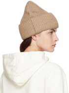 Maison Kitsuné Beige Fox Head Beanie