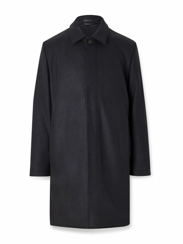 Photo: Sunspel - Boiled Wool-Blend Coat - Blue