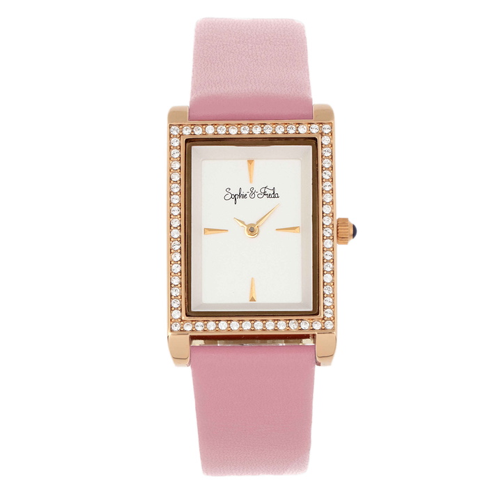Photo: Sophie And Freda Wilmington Quartz Crystal Silver Dial Ladies Watch SF5606