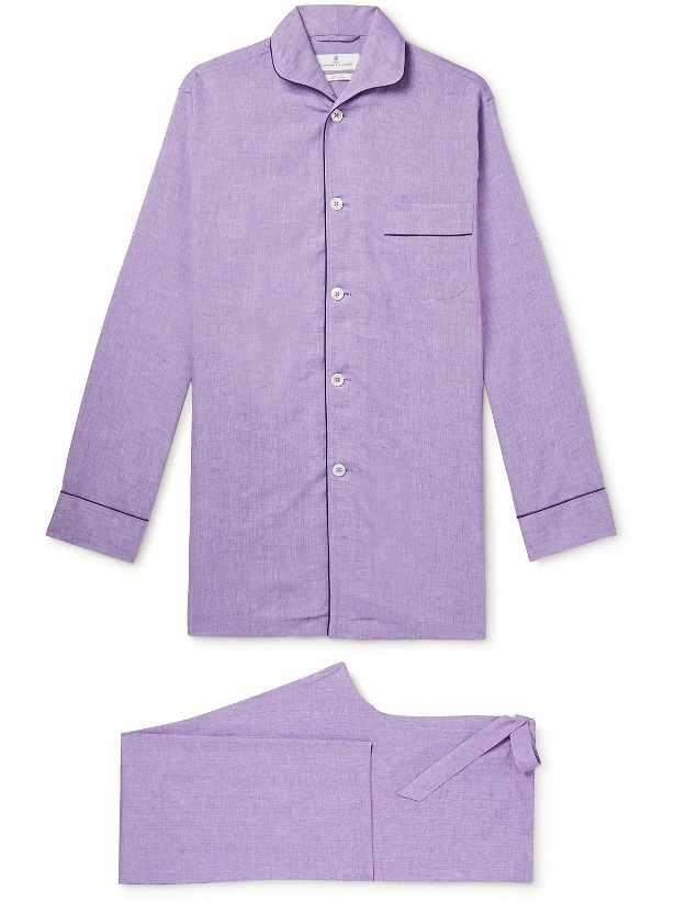 Photo: Turnbull & Asser - Modern Linen Pyjama Set - Purple