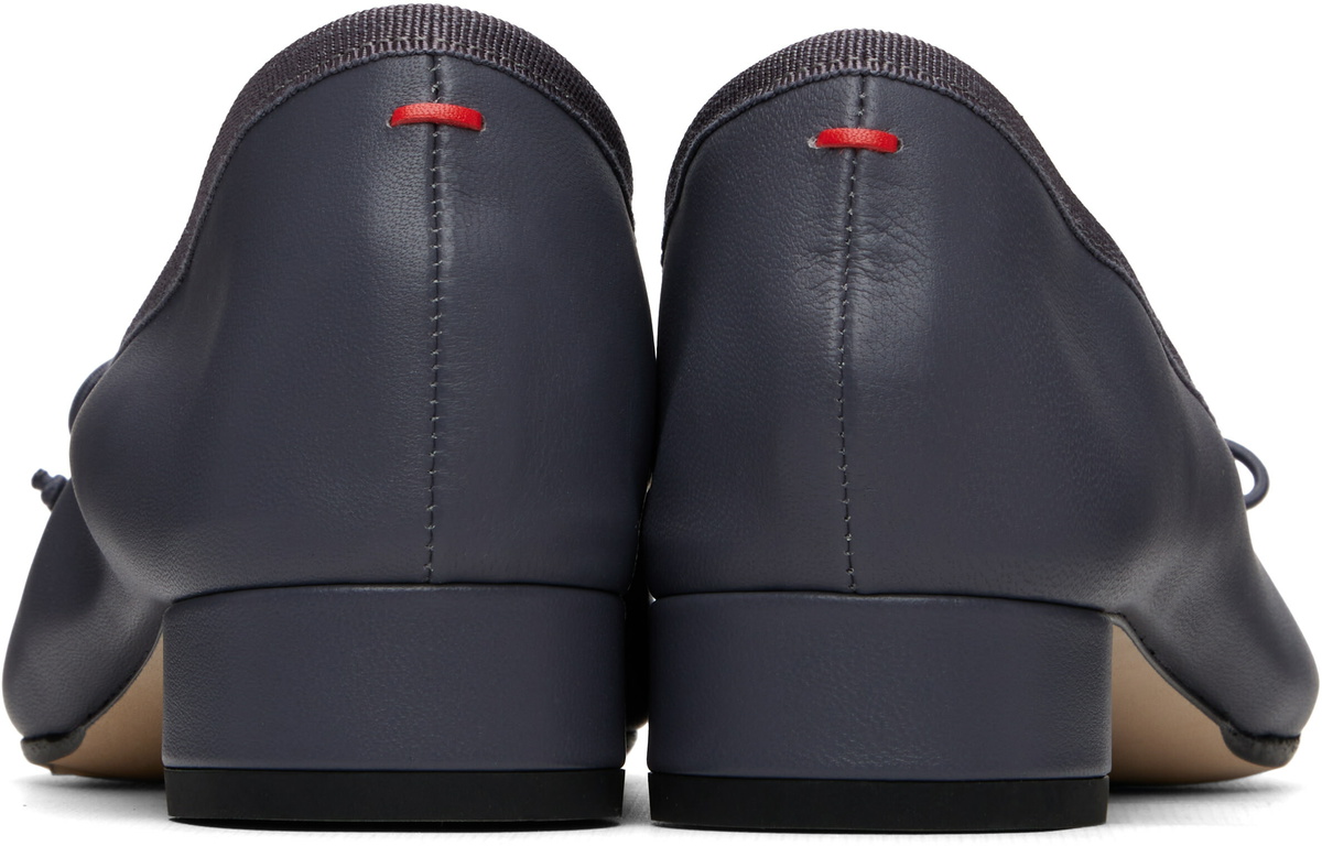 Aeyde Purple Onda Round-Toe Ballet Heels