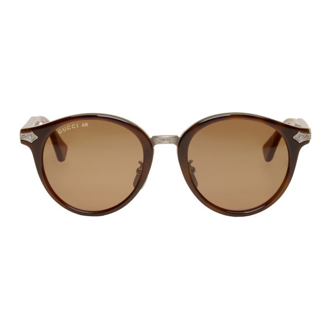 Photo: Gucci Tortoiseshell Layer Web Sunglasses