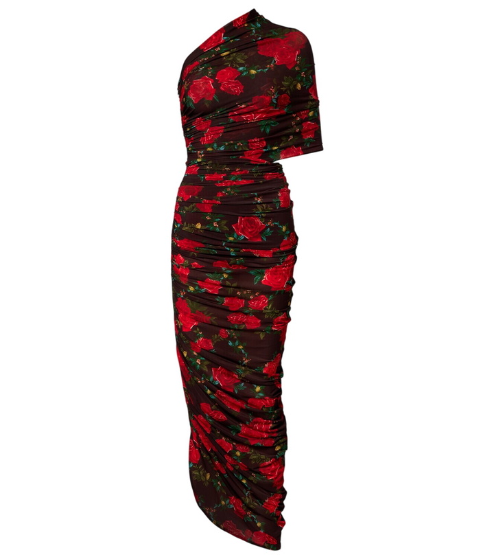 Photo: Magda Butrym Floral ruched midi dress