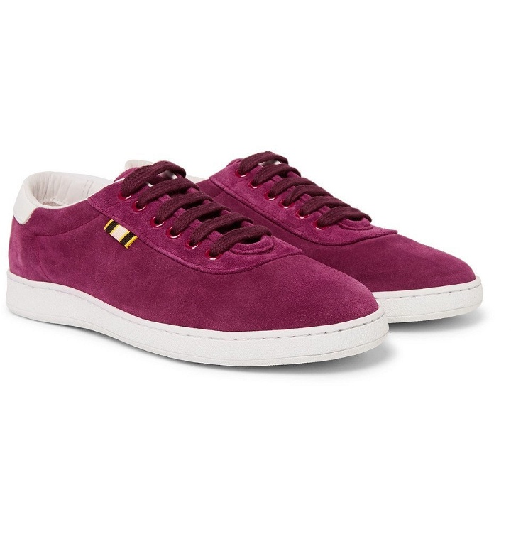Photo: Aprix - Leather-Trimmed Suede Sneakers - Men - Burgundy