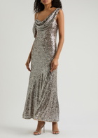 Diane Von Furstenberg Joaquin Sequin-embellished Mesh Maxi Dress Bronze