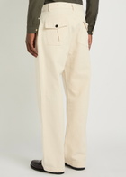 Oliver Spencer Utility Straight-leg Cotton Trousers Ecru
