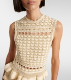Zimmermann Wanderlust lamé crochet tank top