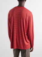 Auralee - Striped Wool-Jersey T-Shirt - Red