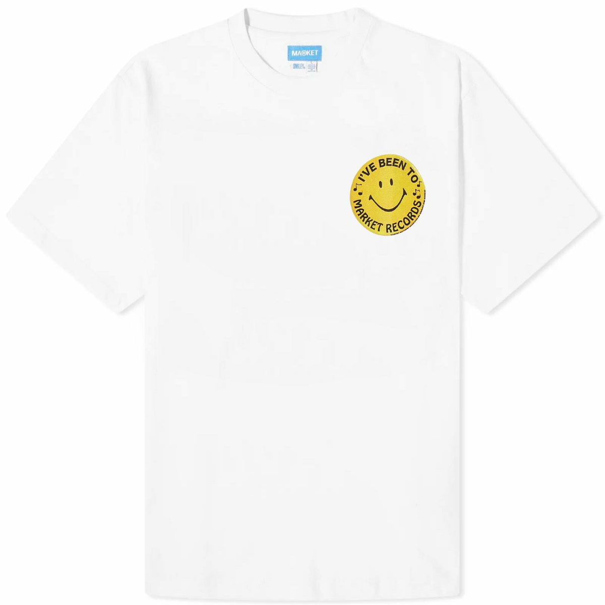 Photo: MARKET Men's Smiley Afterhours T-Shirt in White