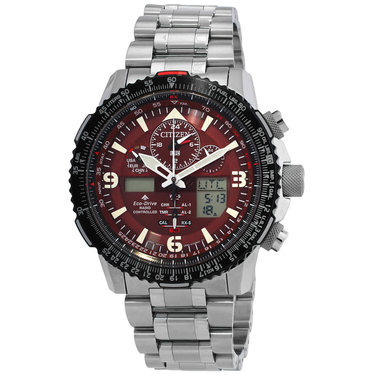 Citizen Promaster Perpetual Analog-Digital Red Dial Mens Watch