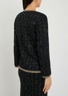 Veronica Beard Cerani Sequin-embellished Knit Jacket Black