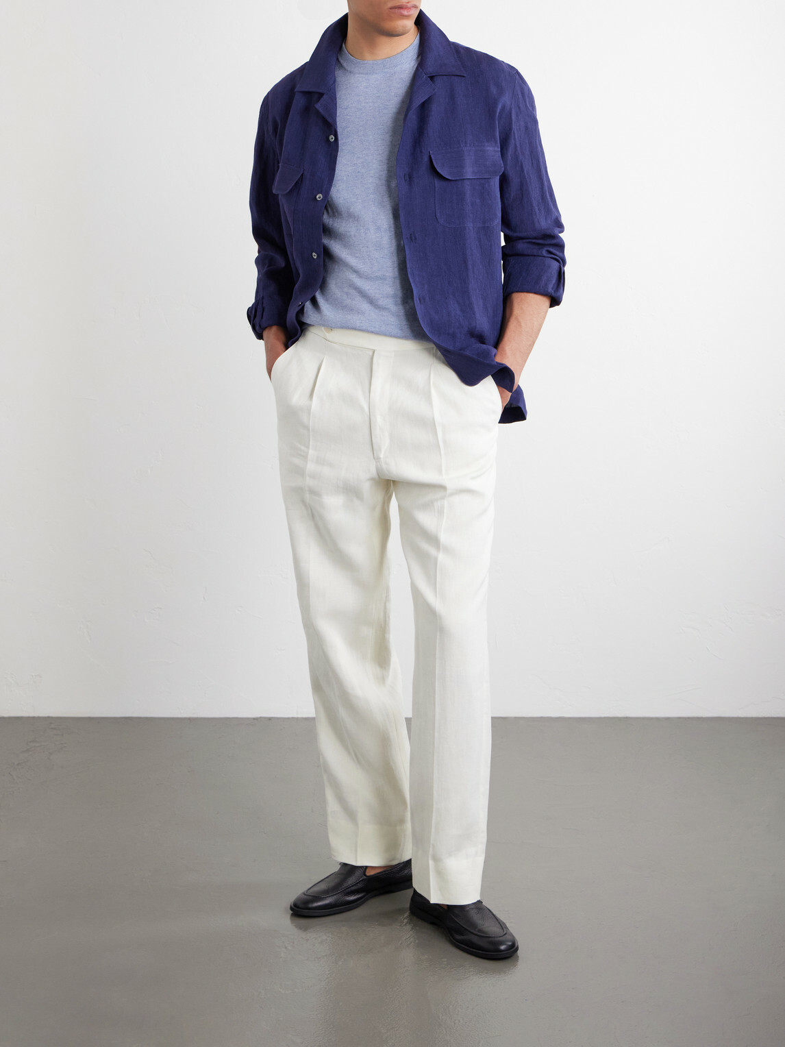 Thom Sweeney - Linen Shirt - Blue