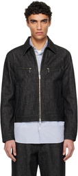 FUMITO GANRYU Black Work Riders Denim Jacket