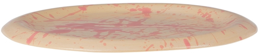 BOMBAC Off-White & Pink Splatter Plate