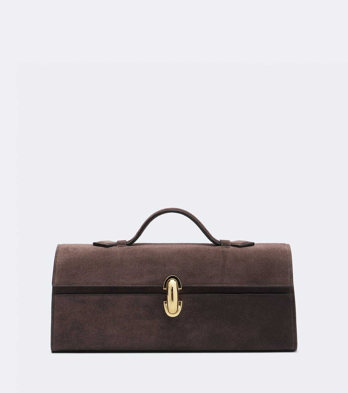 Savette Symmetry Slim suede top-handle bag