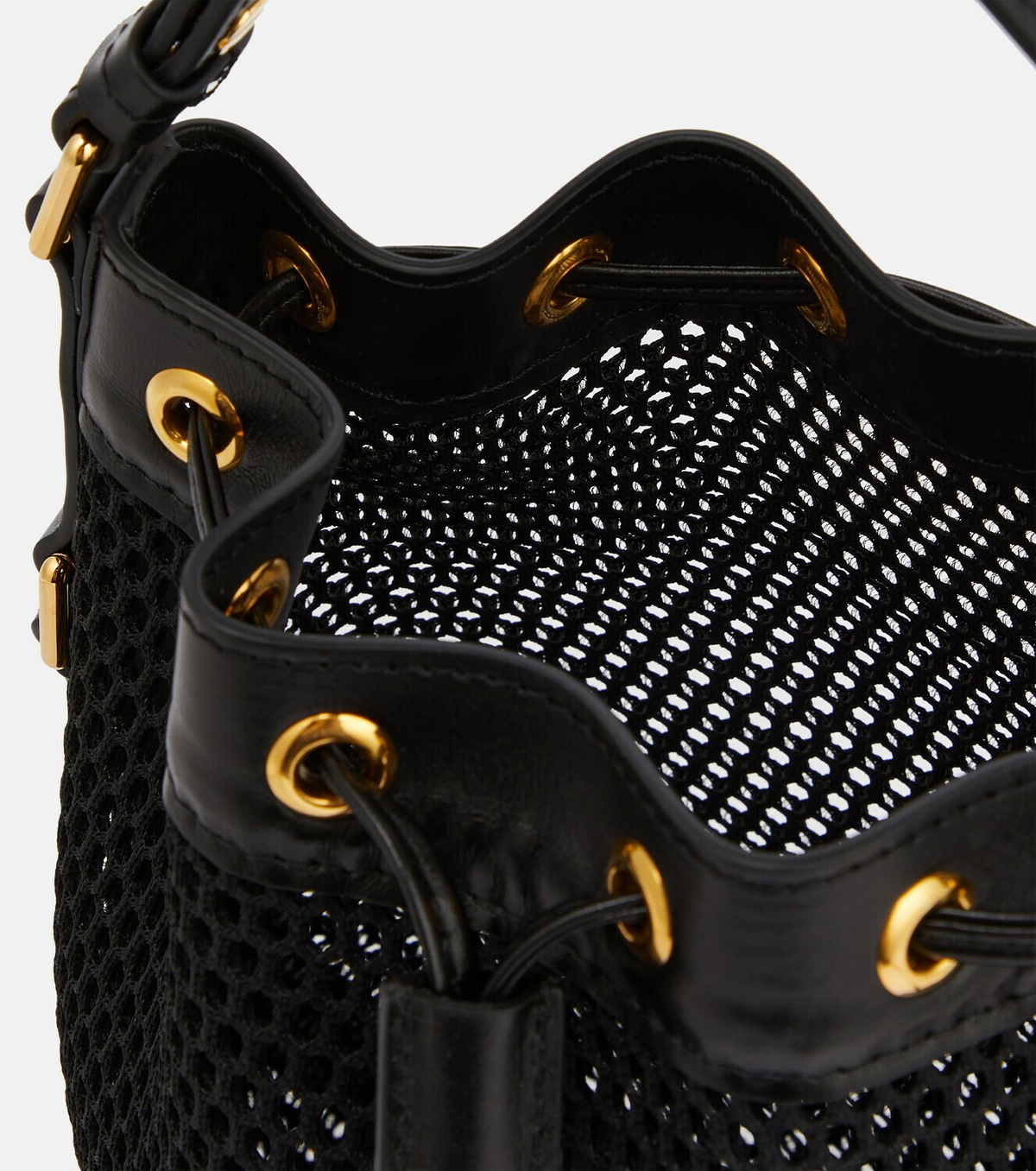 Tom Ford - Disco leather-trimmed bucket bag TOM FORD