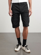 C.P. Company - Straight-Leg Cotton-Blend Cargo Shorts - Black