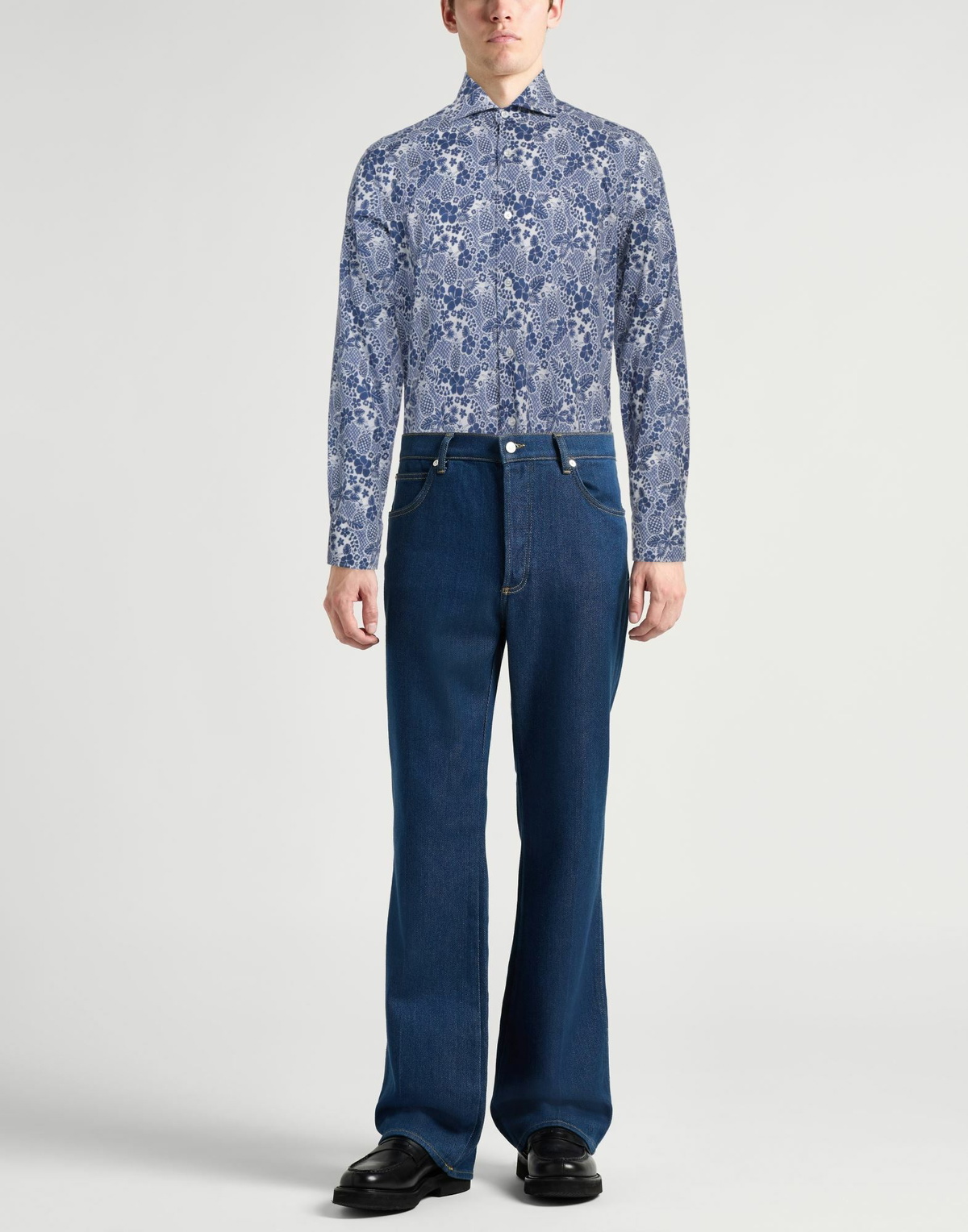 Fedeli Mens Shirt in Blue
