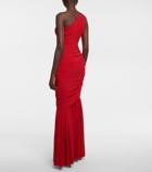 Norma Kamali Diana ruched fishtail gown