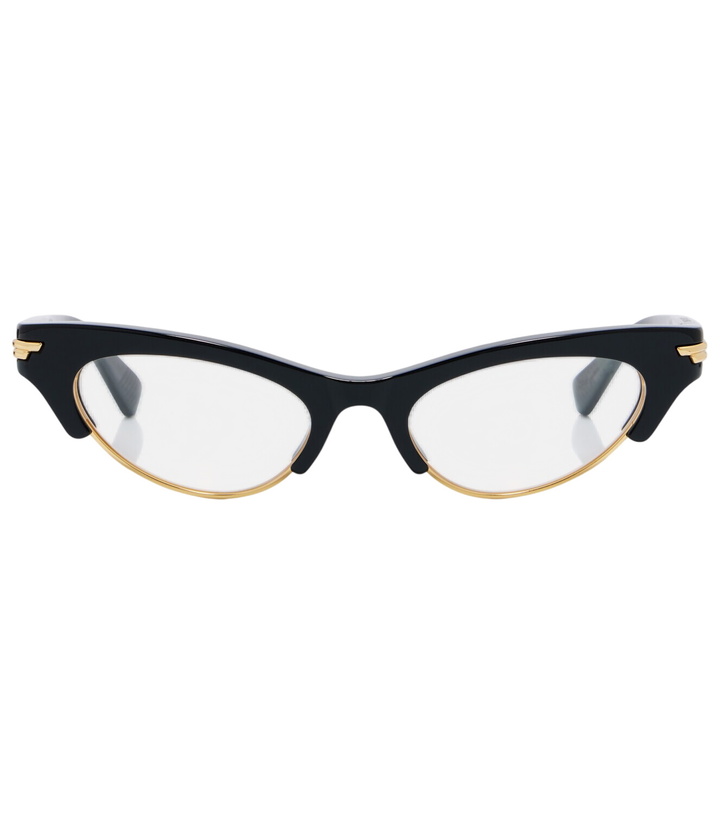 Photo: Bottega Veneta Fashion Show cat-eye glasses