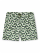 Mr P. - Straight-Leg Mid-Length Printed Swim Shorts - Green