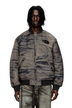 Diesel Padded bomber jacket in printed satin - Jackets Mens in To Be Defined