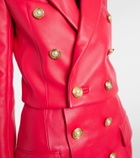 Balmain Cropped leather jacket