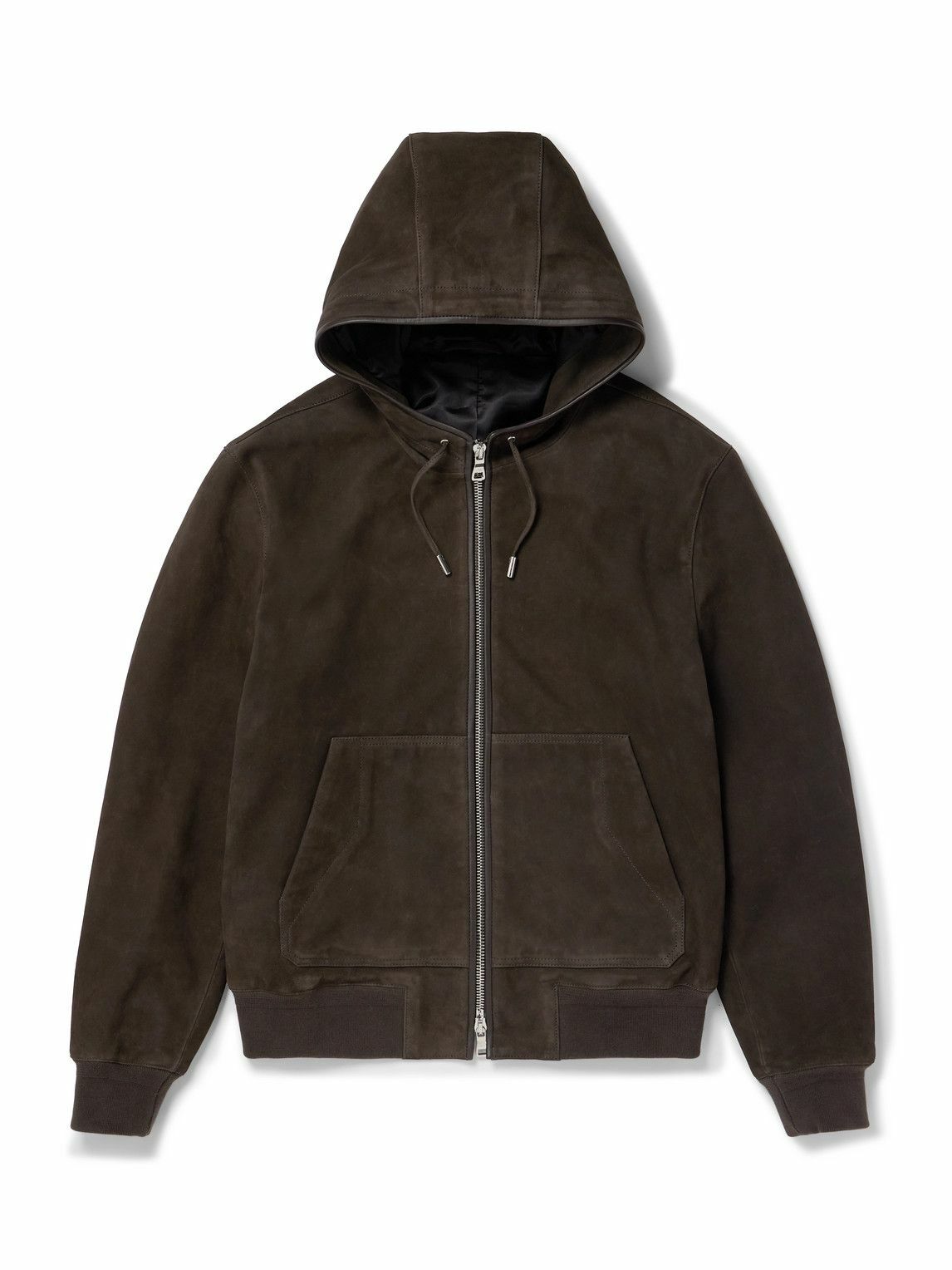 Mr P. - Suede Hoodie - Brown