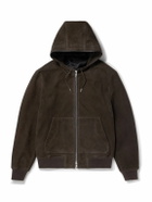 Mr P. - Suede Hoodie - Brown