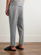 Officine Générale - Joseph Straight-Leg Cotton-Seersucker Suit Trousers - Gray