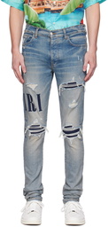 AMIRI Blue Appliqué Jeans