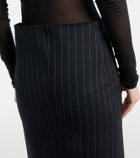 Mugler Pinstripe wool pencil skirt