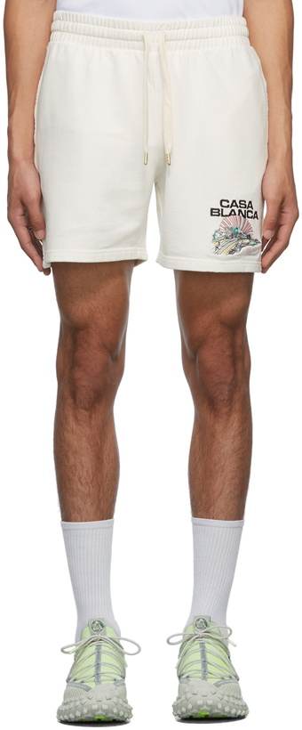 Photo: Casablanca Off-White 'Racing Shell' Shorts