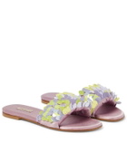 Pucci Sequin-embellished satin slides