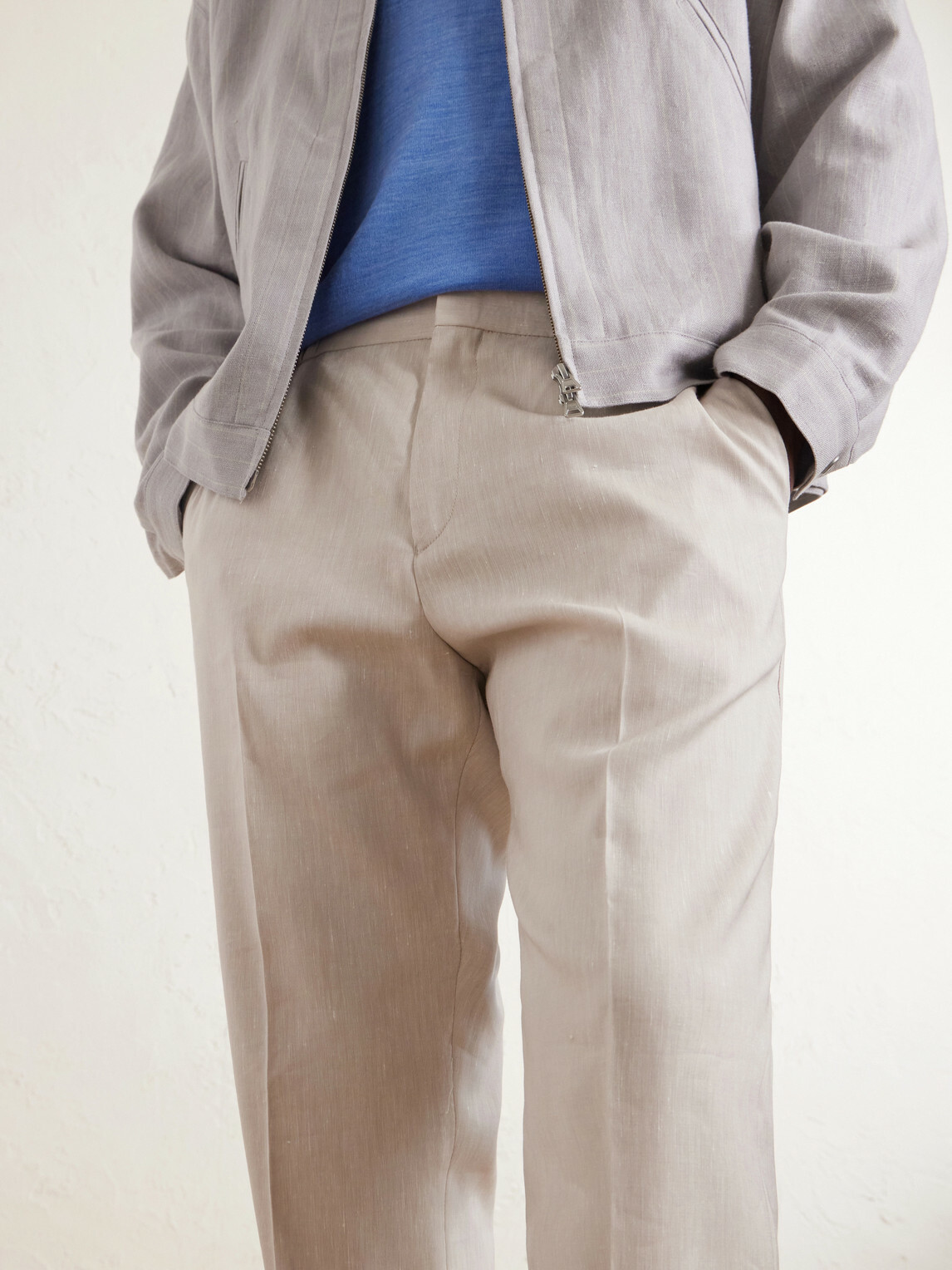 Paul Smith - Straight-Leg Linen and Wool-Blend Trousers - Neutrals