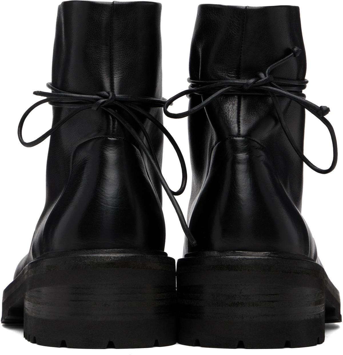 Marsèll Black Calzone Soft Pebbled Leather Boots