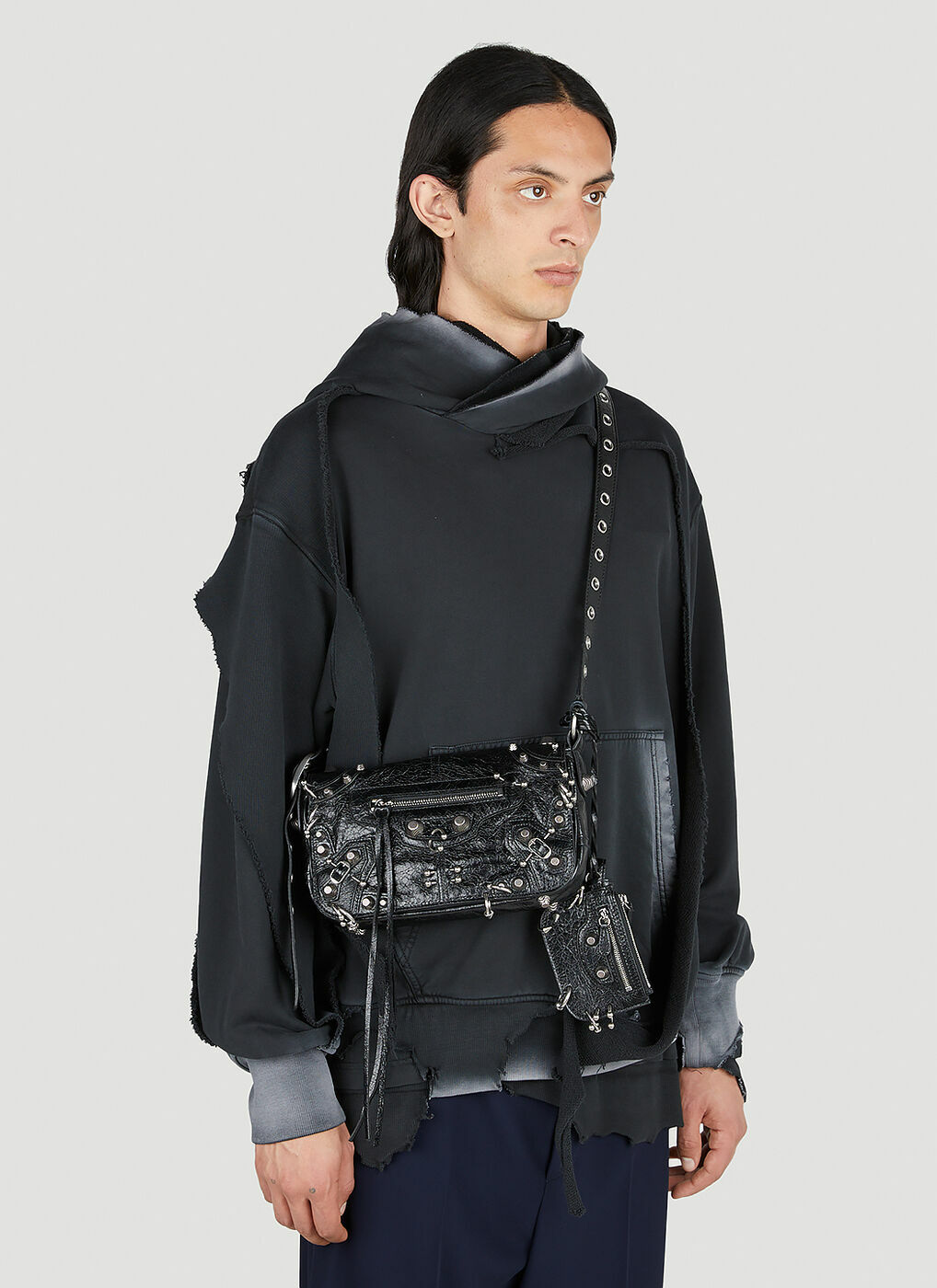 バッグ BALENCIAGA LE CAGOLE PIRECING FLAP BAG Balenciaga Men's Le Cagole Men XS Flap Bag With Piercing