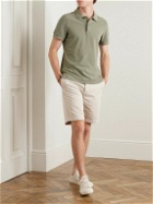 TOM FORD - Garment-Dyed Cotton-Piqué Polo Shirt - Green