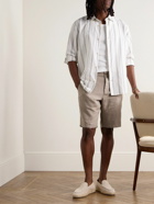 NN07 - Crown 1454 Straight-Leg Linen Shorts - Neutrals