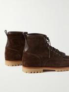 Paul Smith - Jarmush Leather-Trimmed Suede Boots - Brown