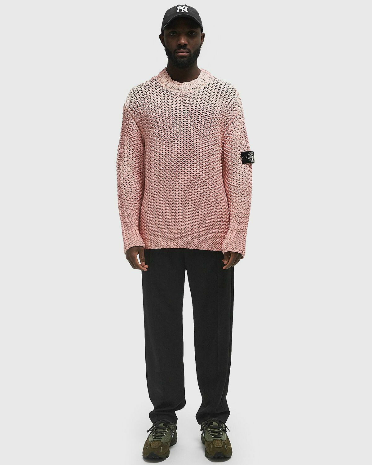 Stone Island UV-REACTIVE KNIT SWEATER purple/beige Mens Pullover