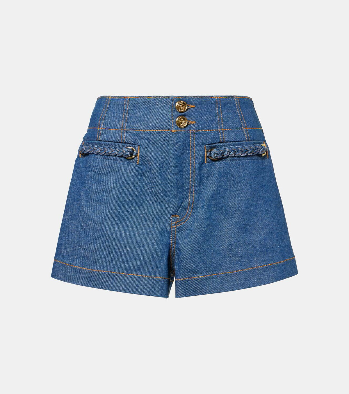 Zimmermann Wylie high-rise denim shorts Zimmermann